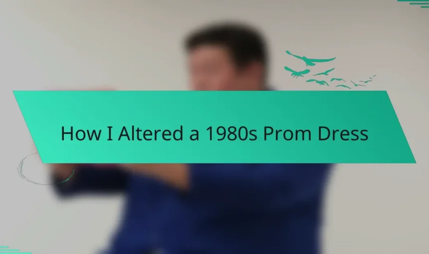 How I Altered a 1980s Prom Dress