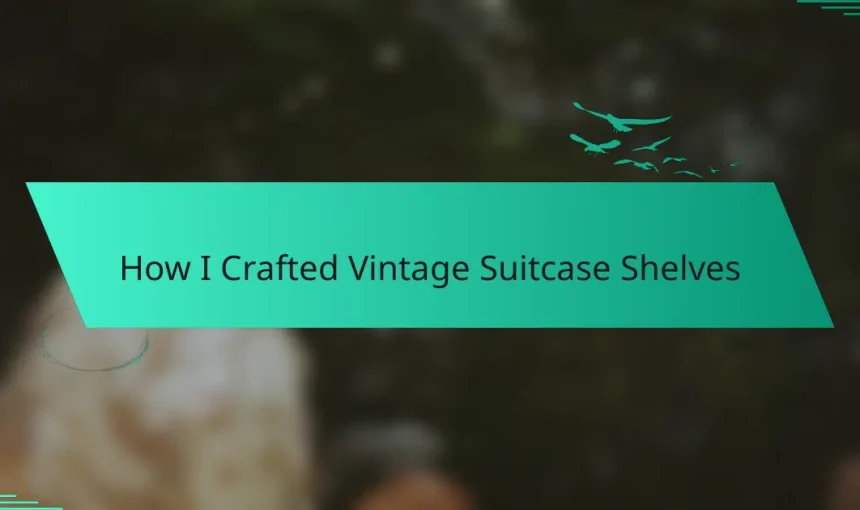How I Crafted Vintage Suitcase Shelves