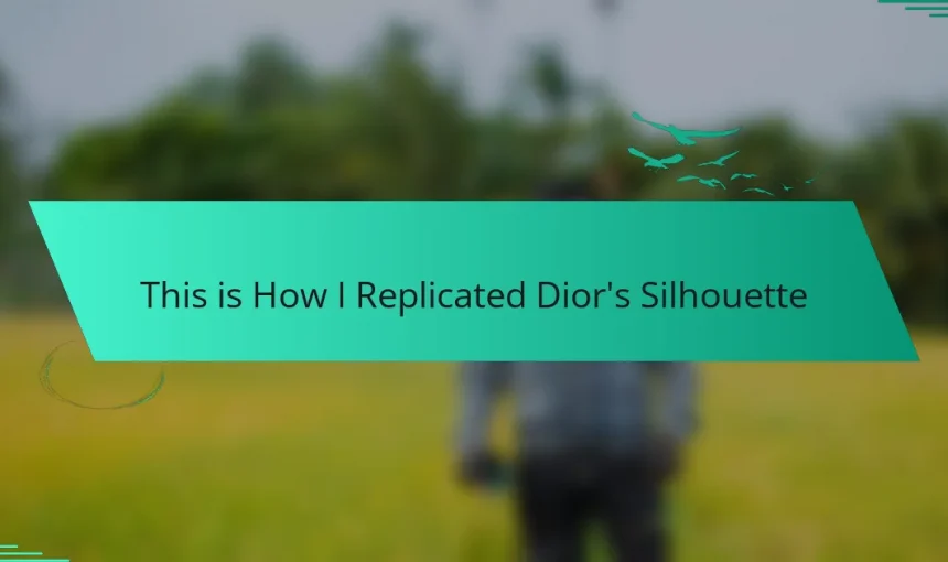 This is How I Replicated Dior’s Silhouette