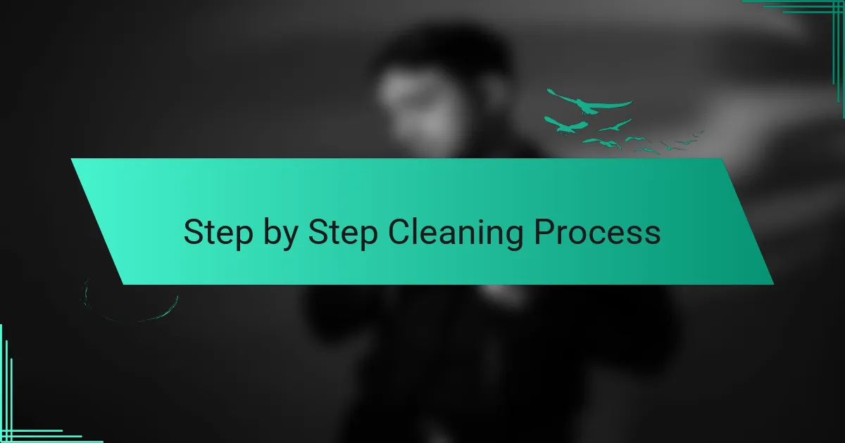 Step by Step Cleaning Process